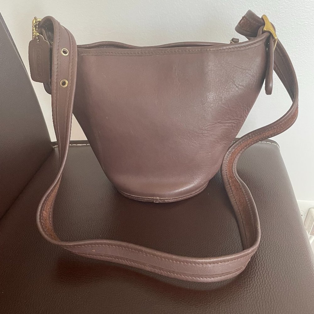 Vintage Coach 9019 Maggie Bucket Duffle Brown Bag